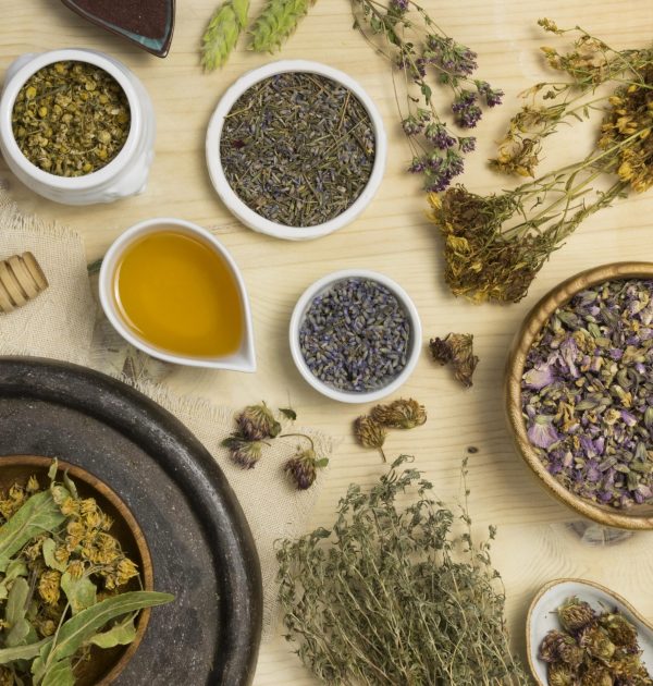 flat-lay-natural-medicinal-spices-herbs
